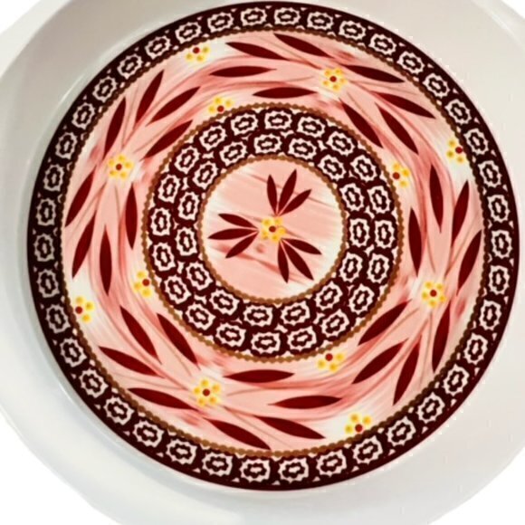 🎉PRICE REDUCED🎉 Temptations 7 Pc Melamine 15" Petal Serving‎ Tray Cranberry - Picture 3 of 12